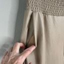 Commando  Sand Tan Faux Leather Smocked Waist Jogger Pants Size Large NWT Photo 7