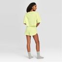 The Comfy Colsie Small Lime Oversized Crop Tee Short Sleeve Shirt Lounge Casual NWT Photo 2