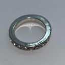 Handmade Silver-Tone Clear Rhinestone Band Style Ring Women's Size 6.5 Photo 4