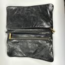 Tory Burch AUTH NWT  Black Leather Gold Chain Shoulder Bag Clutch Purse, Dust Bag Photo 5