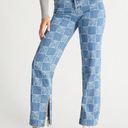 PacSun Eco Butterfly Checkerboard Low Rise Straight Leg Jeans Photo 5