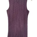 Trixxi Women’s High Neck Faux Suede Floral Mini Shift Dress Purple Size Small Photo 5