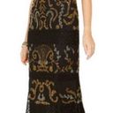 Adrianna Papell Black Beaded Sheath Cocktail Dress Prom Photo 2