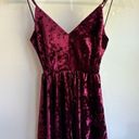 Silence + Noise Urban Outfitters Silent + Noise Crushed Velvet Maroon Romper Size XS Photo 2