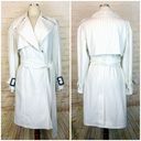 BCBGMAXAZRIA  Trench Coat Womens XS White Pinstripe Aurora Belted Jacket NWT $268 Photo 3