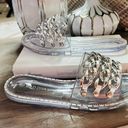 Wild Diva Lounge NEW Chained Clear Jelly Slides Photo 7