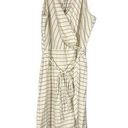 Market & Spruce  White Striped Annora Faux Wrap Sleeveless Knit Dress Women Sz L Photo 0