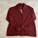 NWT SKIMS Sleep Long Sleeve Pajama Top - Oxblood Xl Photo 0