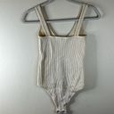 Aura  Ribbed Bodysuit, Size S/M, Tan Photo 3