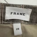 Frame  Le Crop Mini Boot Pants plaid cotton blend pockets zipper button stretch Photo 6