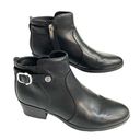 Unisa  Boots Shoes Booties Black Size 6.5 Vegan Leather Interior Zipper Buckle Photo 1