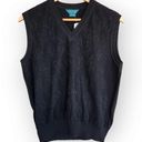 American Vintage Vintage Astra Black Wool Tapestry Pattern V Neck Sweater Vest M Photo 0