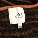 J.O.A. NEW Zebra Print Fuzzy Long Wrap Cardigan Duster in Black / Brown Photo 8