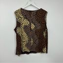 American Vintage Vintage Y2K Fairycore Brown Swirl Tank Top Size 2XL Plus Size Early 2000s Photo 4