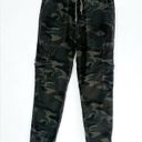 Sundry  Camo Camouflage Drawstring Waist Army Green Brown Jogger Pants Size 0 Photo 14