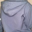 Brandy Melville JOHN GALT  BLUE WINDBREAKER WITH HOODIE AND WHITE ZIPPER O/S Photo 4