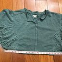 Pilcro  anthropologie Batwing Eyelet oversized Crop Sweatshirt size M Photo 9