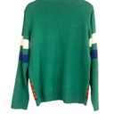 Holiday Time  Green Multicolor Christmas Santa Ugly Knit Sweater Women Sz XXL Photo 1