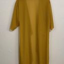 LuLaRoe  Solid Mustard Yellow Sheer Shirly Kimono Size M Photo 4