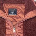 Abercrombie & Fitch  women’s small zip up quilted Sherpa jacket coat Photo 6