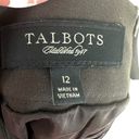 Talbots  Brown Pleated Bottom High Waisted A-Line Knee Length Lined Skirt Size 12 Photo 5