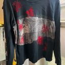 Y2k black and red gothic vampy long sleeve Size L Photo 6