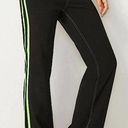 I am gia I.AM.GIA Astrid Black Neon Striped Wide Leg Sporty High Waist Pants Size S Photo 0