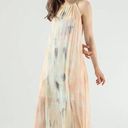 Young Fabulous and Broke 🫦 ✨ Sheer Italian Silk Pastel Maxi Dress With Inner Satin Slip Photo 0