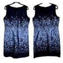 Mario Serrani  Womens Sleeveless shimmer Pleated Midi Dress Blue Size 14 Party Photo 1