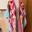 PAY'S | PPAAYYSS Boho Western Poncho "Caravan of Flight" Blue Pink Red One Size Size M Photo 5