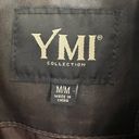 Ymi  Collection Brown Faux Leather Women's Jacket  Size Medium Photo 4