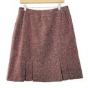 Apt. 9  Womens 10 Vintage Aesthetic Pleated Tweed Pencil Skirt Red Office Career Photo 1