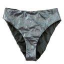 Good American  Bikini Bottoms Womens Medium 2 Metallic Good Waist Reversible NWT Photo 2