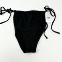 Good American  Women Black Always Fit Tiny Ties Bikini Bottom Swim Size 4X/5X Photo 1