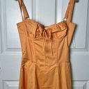 House Of CB Carmen Bustier Sleeveless Corset Back Midi Sundress in Tangerine S Photo 3