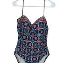 La Blanca  womens 14 large one piece swimsuit bathing multicolor halter padded sl Photo 0