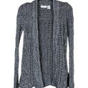 DKNY  Jeans Brown/White Mix Heavy Knit Open-front Y2K Cardigan - Size Small Photo 0