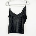 ZARA  Womens Jewel Rhinestone Embellished Draped Satin Cami Tank Top Size M Black Photo 7