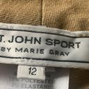 St. John  Sport By Marie Gray Wide Leg Tan Pants Sz 12 Photo 8