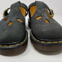 Dr. Martens Vintage  Black Nubuck Tear Drop T-Bar Mary Jane Shoes UK 7 US 9 9.5 Photo 2