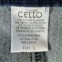 Cello NEW  Flared & Frayed Bell Bottom Pull On Dark Wash Denim Jeans Size Large Photo 11