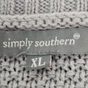 Simply Southern  Gray Cable Knit Fringe Oversized Sweater Size XL Photo 5