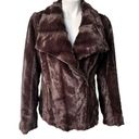 Dennis Basso Dennis by  Brown Faux Fur Moto Jacket, Sz S Photo 4