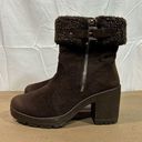 Bella Marie  Brown Chunky Lug Sole Platform Ankle Boots Wmns Sz 8 Photo 0