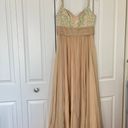 La Femme Sequined Nude Prom Dress Photo 3