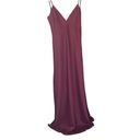 Modcloth  Burgundy Embrace Elegance Satin Maxi Dress Photo 3