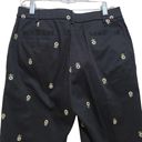 kim rogers Kim Roger Women's Black Embroidered Cropped Pants Sz 10P Photo 4