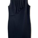 Calvin Klein Calvin‎ Klein Black Pleated Bib Sleeveless Shift Dress Size 4 Photo 0