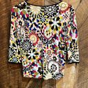 Joseph A  bright floral top size medium Photo 4