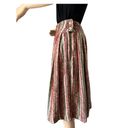 American Vintage  high waisted pleated boucle striped midi skirt size small Photo 13